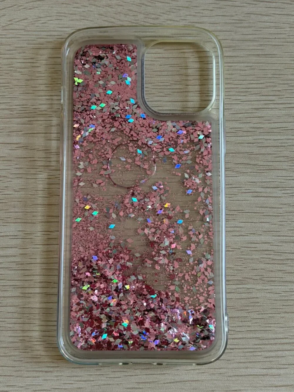 4 FOR $12 Pink Floating Glitter Holographic iPhone 12 Pro Max Case